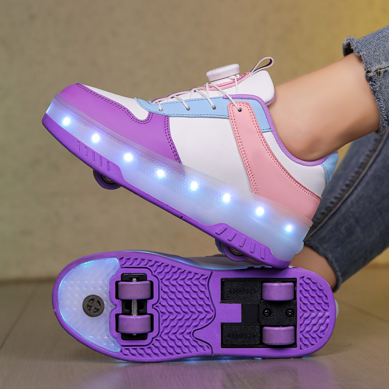 Outdoor Lighting Grid Screen - Kinder LED Leuchtende Sneaker USB-Aufladung Leuchtschuhe