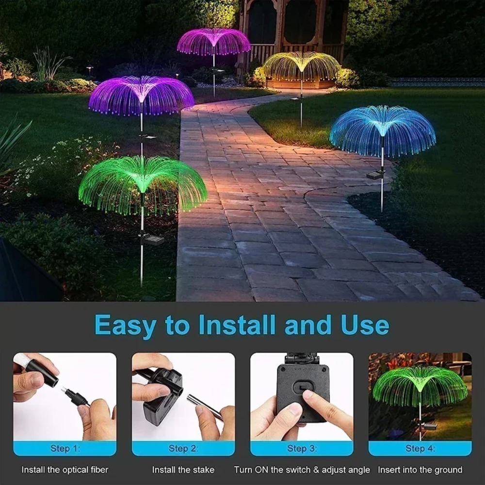 Outdoor Lighting Jellyfish - Solarbetriebene Quallen-Gartenleuchten, farbwechselnde LED-Bodenleuchte für den