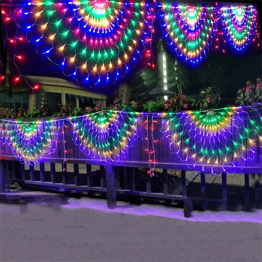 Outdoor Lighting Grid Screen - EU/Us-stecker 3M 3 Pfau LED Net