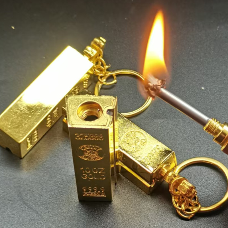 Outdoor Lighting Pendant - Neues Goldbarren-Design mit Metallanhänger, Feuerzeug mit