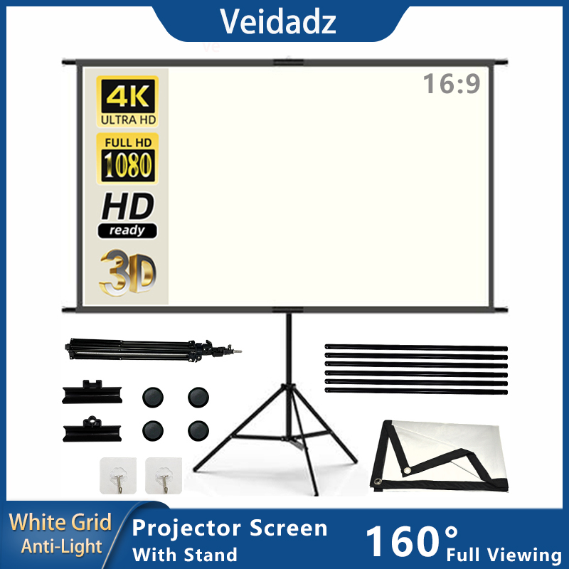 Outdoor Lighting Grid Screen - Projektor Bildschirm Mit Stand Weiß Grid