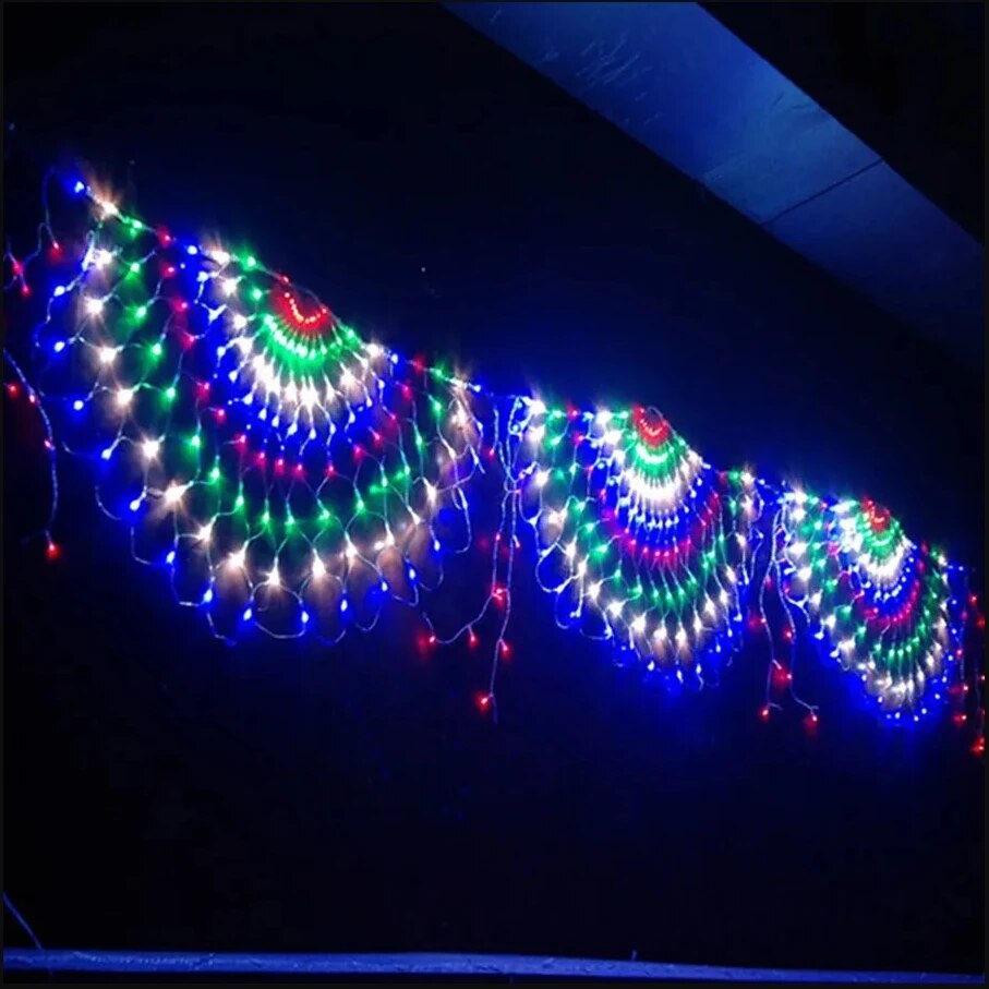 Outdoor Lighting Grid Screen - EU/US-Stecker 3.2*0,6 m 420led 3 Pfau