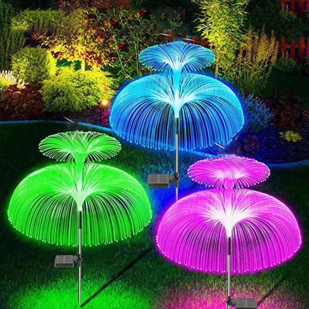 Outdoor Lighting Jellyfish - Solar-Gartenleuchten in Quallenform, wasserdicht, bunt, für
