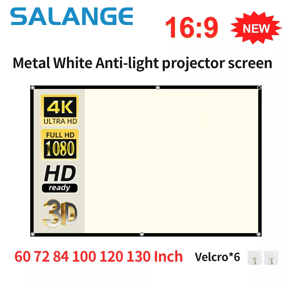 Outdoor Lighting Grid Screen - Salange Projektor-Leinwand, 16:9, hohe Helligkeit, reflektierend,