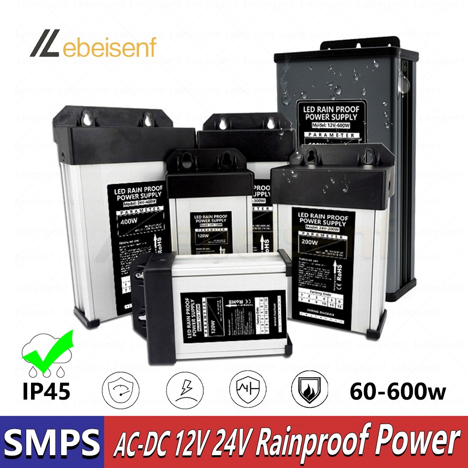 Outdoor Lighting Transformer Box - 60W-600W Outdoor IP45 Regenfestes Schaltnetzteil 220V