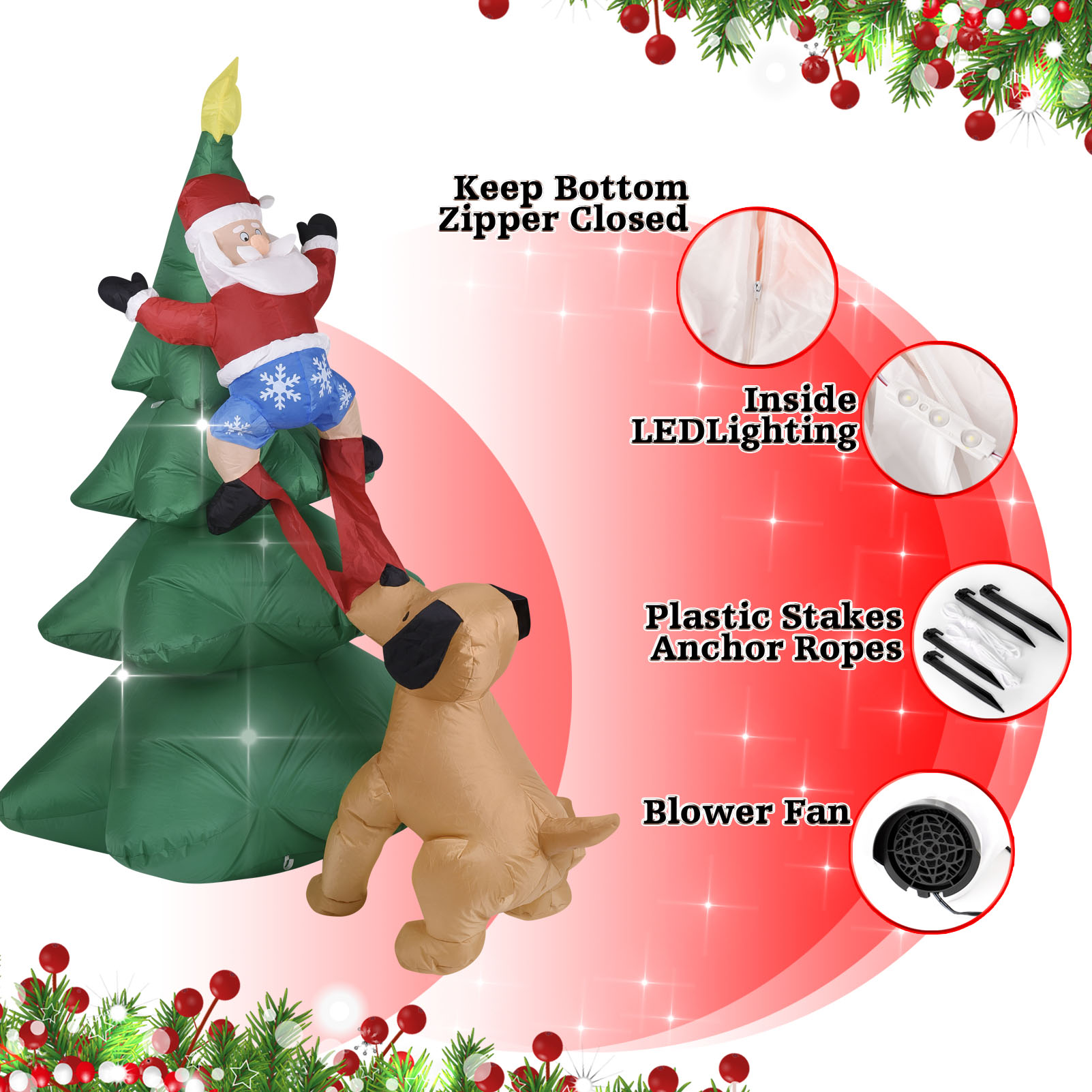 Aufblasbarer Weihnachtshund mi – Outdoor Lighting For Christmas Bewertung und Preis