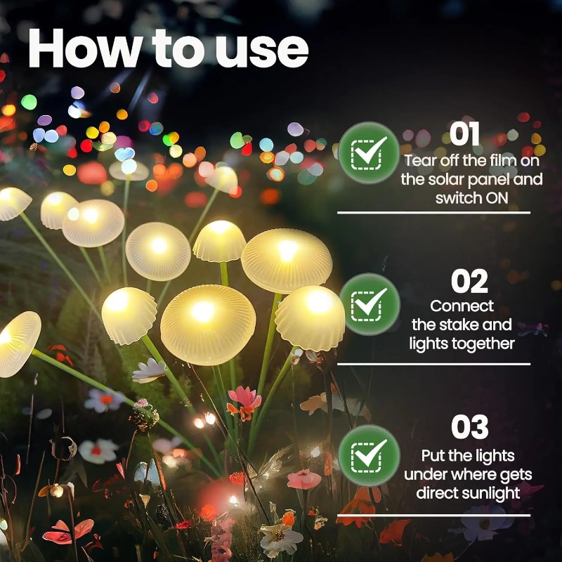 6 LED Solar-Pilz-Ambientebeleu – Outdoor Lighting Jellyfish Bewertung und Preis