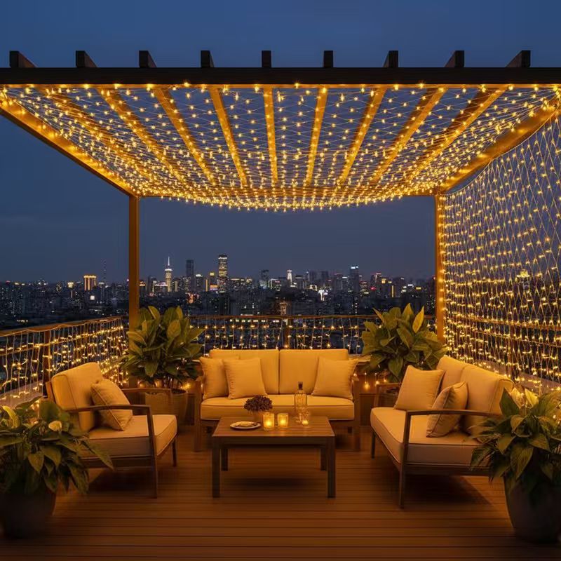 3x2m Weihnachtsnetz-Lichtvorha – Outdoor Lighting Grid Screen Bewertung und Preis