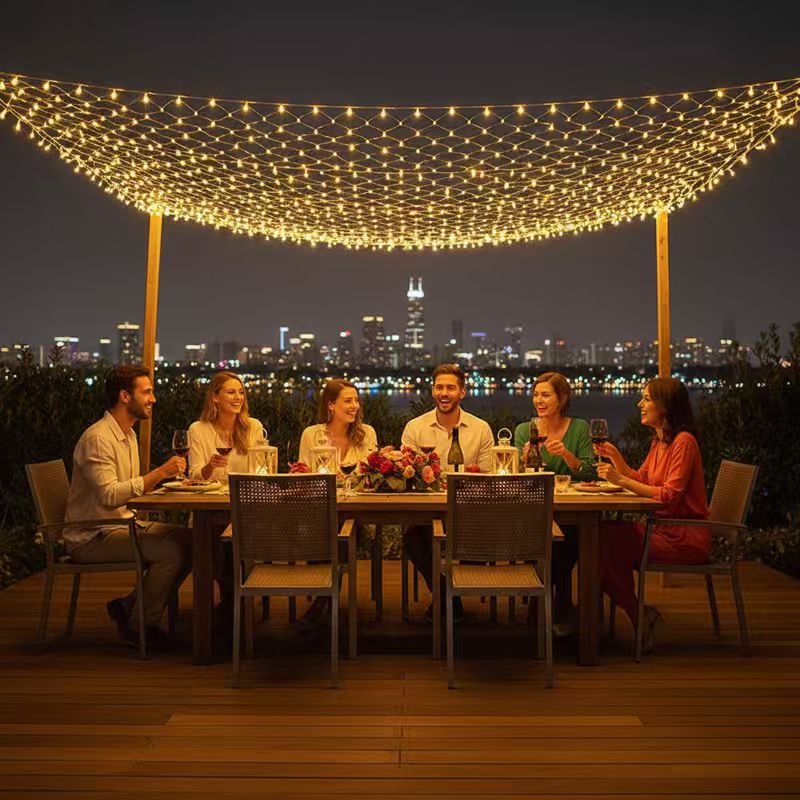 3x2m Weihnachtsnetz-Lichtvorha – Outdoor Lighting Grid Screen Bewertung und Preis