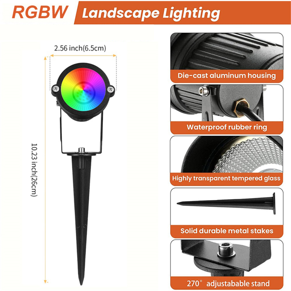 RGBW-Landschaftsbeleuchtung 10 – Outdoor Lighting Waterproof Bewertung und Preis