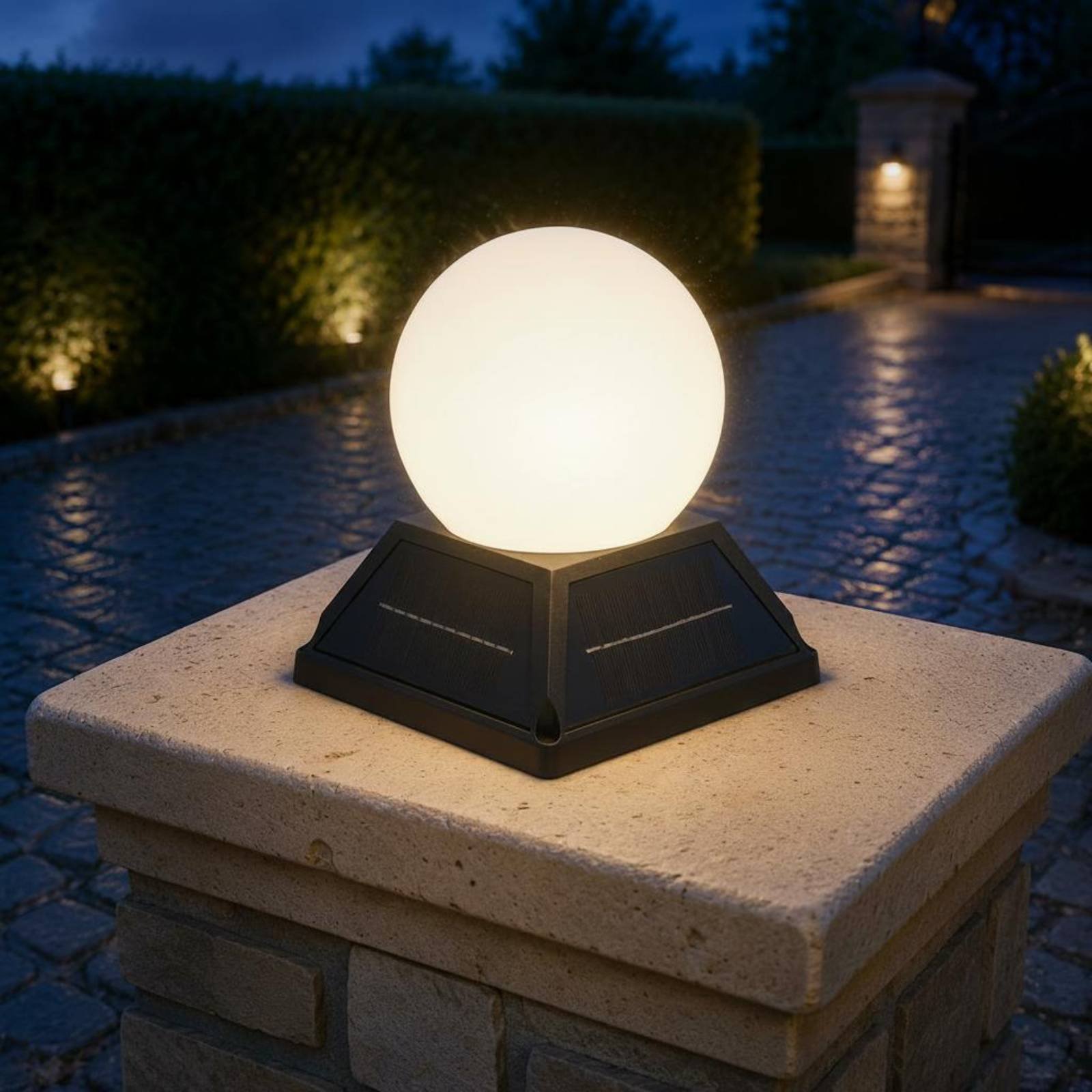 Solar-Pfostenkappenleuchte mit – Outdoor Lighting Controller Bewertung und Preis
