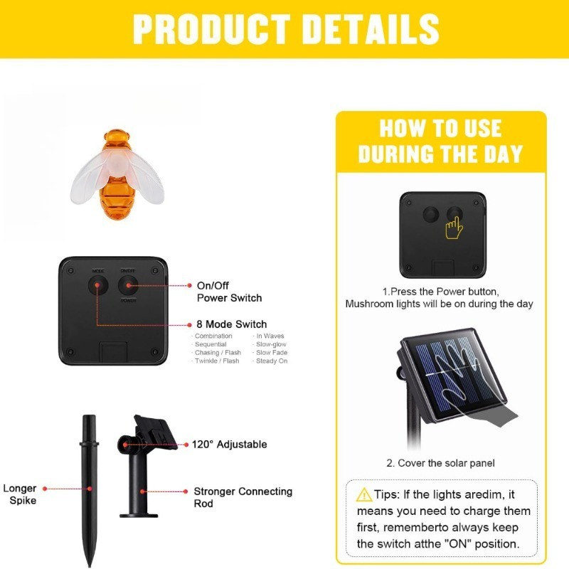 Solar-Bienen-Lichterkette 7m 5 – Outdoor Lighting For Christmas Bewertung und Preis