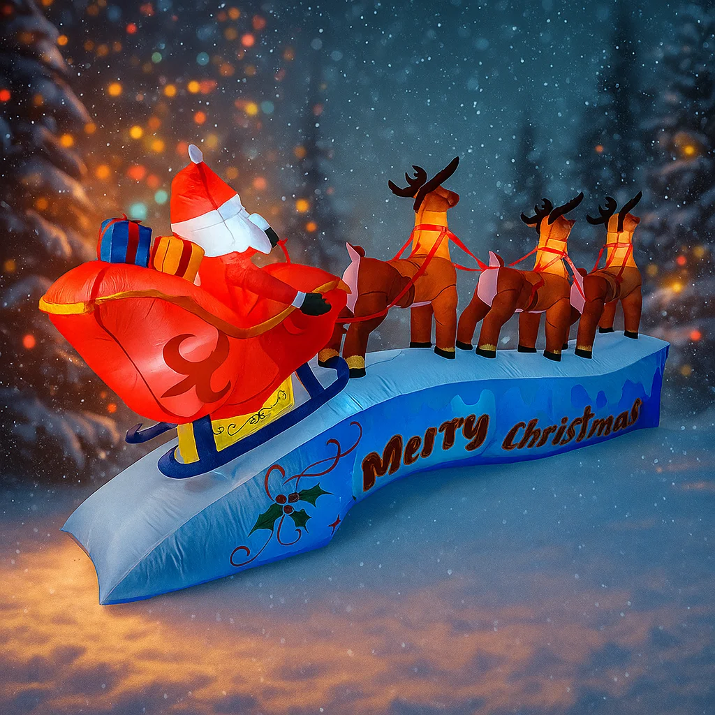 11,8 Fuß Weihnachtsmann Rentie – Outdoor Lighting For Christmas Bewertung und Preis