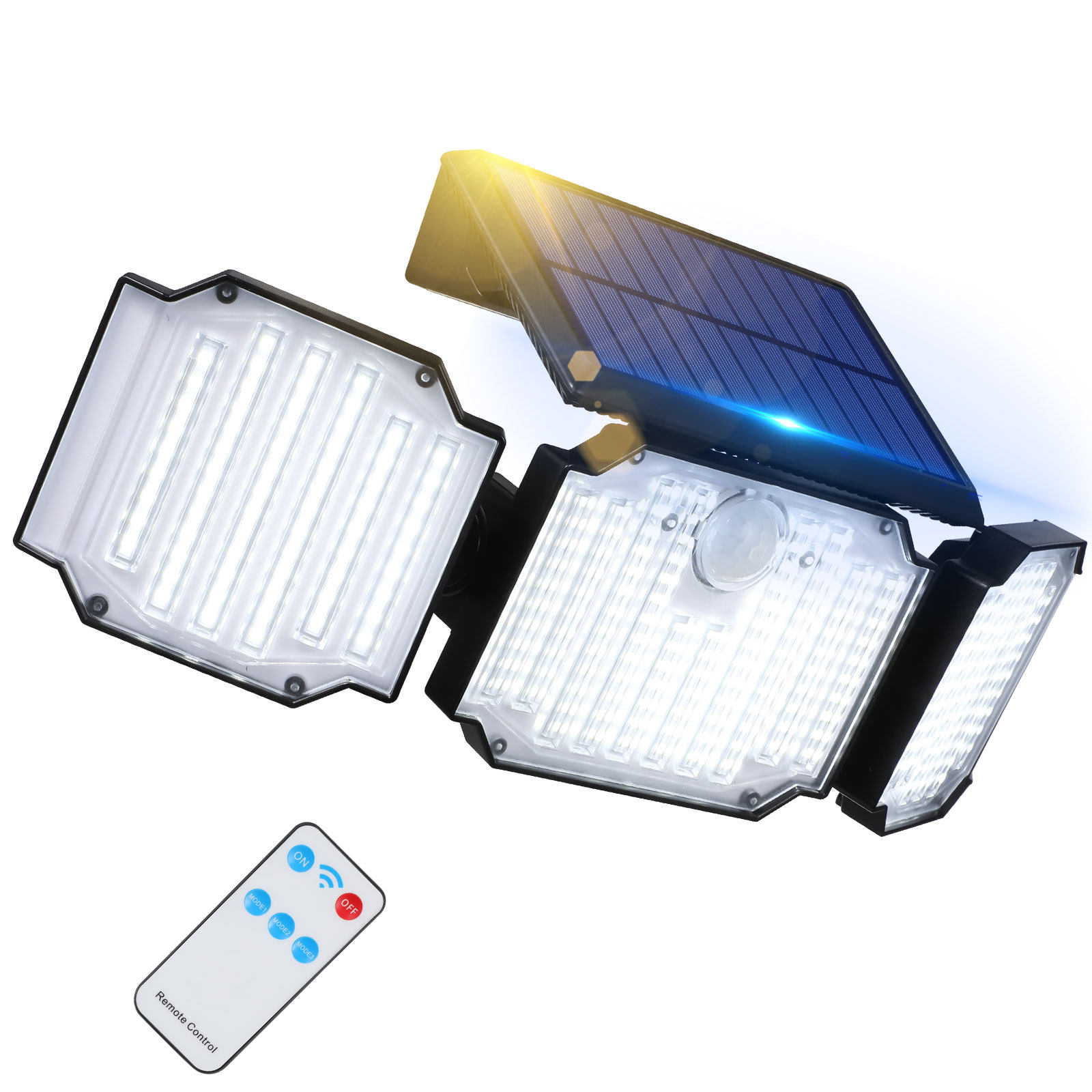 3-Kopf-Solar-Außenwandleuchte  – Outdoor Lighting Controller Bewertung und Preis